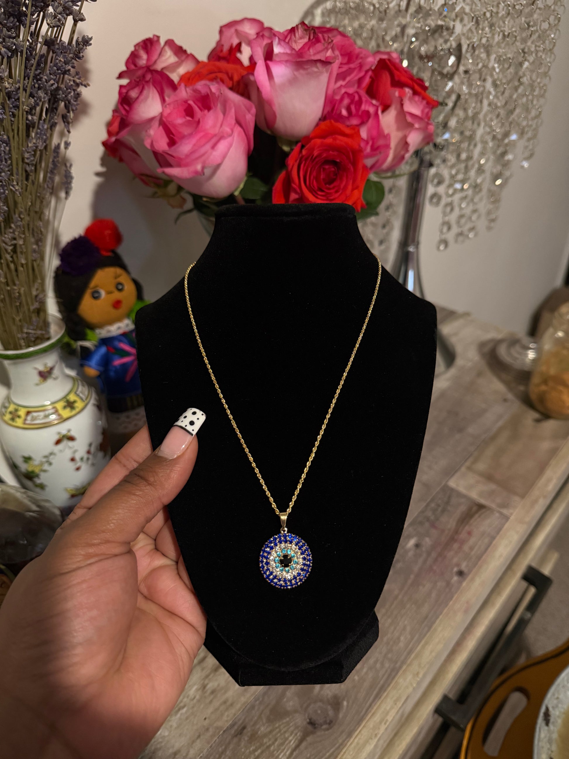 Fixed Evil Eye Necklace