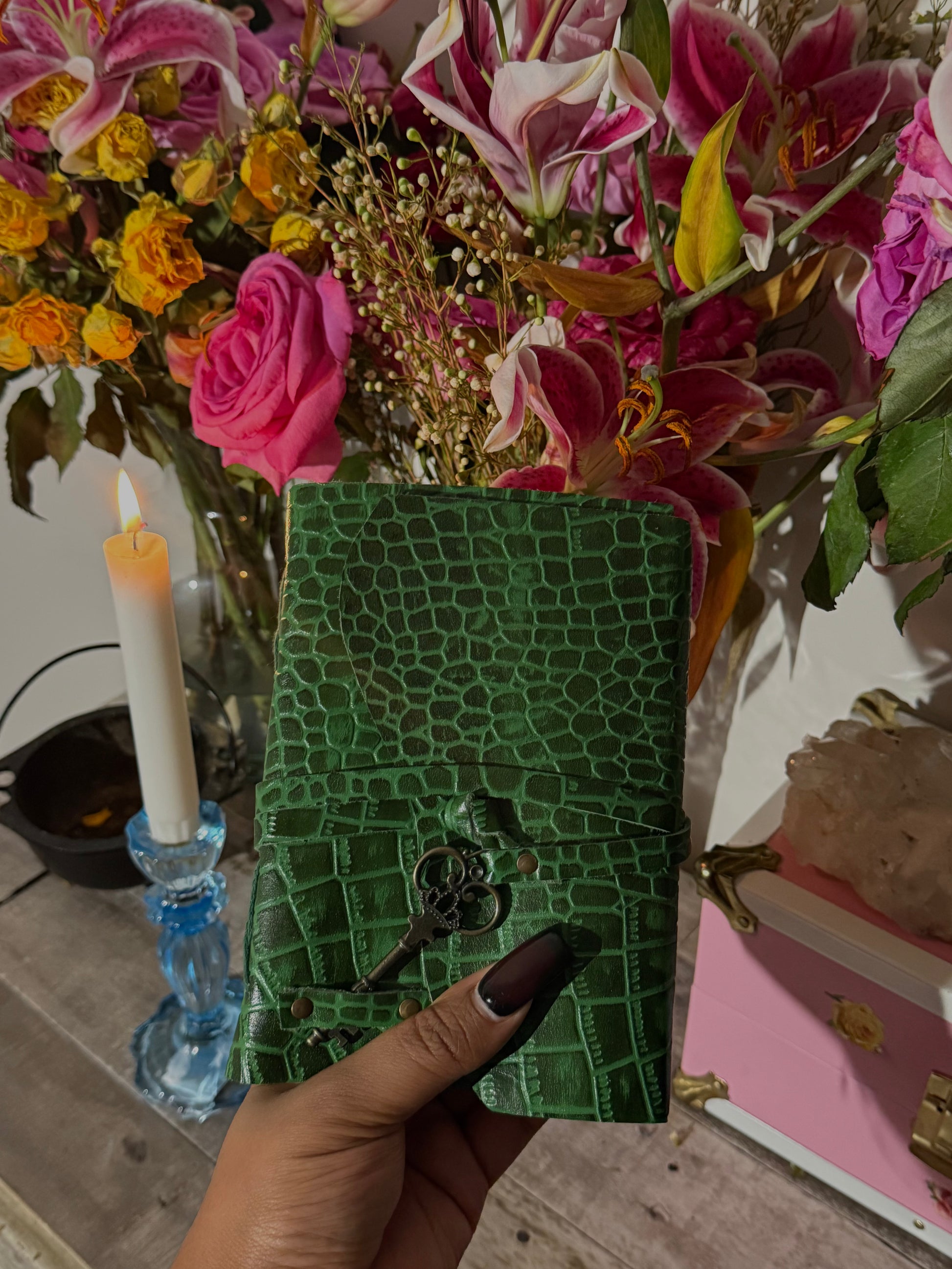 Croc Embossed Grimoire Journal